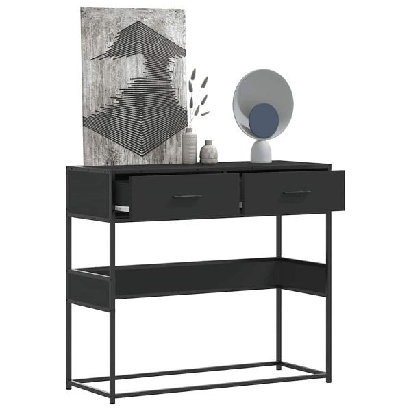 vidaXL Konsolentisch Schwarz 90x35x80 cm Holzwerkstoff, 849174