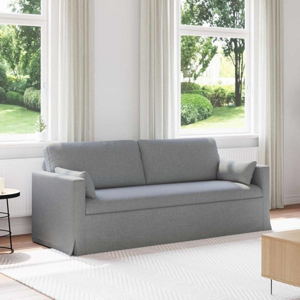 vidaXL Sofa 180cm Hellgrau Metall, 42024369, 8721364376700