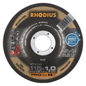 Rhodius PROline XTK38 Extradünne Trennscheibe, Durchmesser [mm]: 115, Stärke [mm]: 1, Bohrung [mm]: 22.23, VE: 50 Stück, 205707