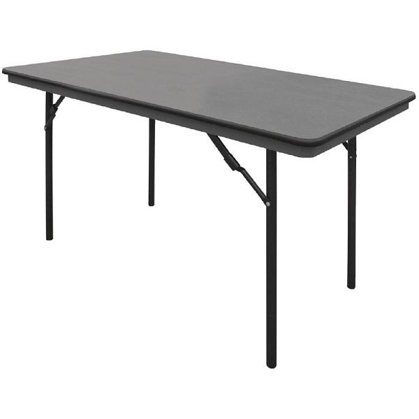 Bolero rechteckiger Klapptisch grau 122cm, ABS und Stahl, GC594