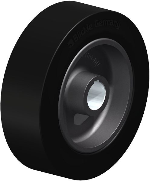 Blickle GEVN 252/40H7 Rad aus Elastik-Vollgummi, Schwarz, 658310