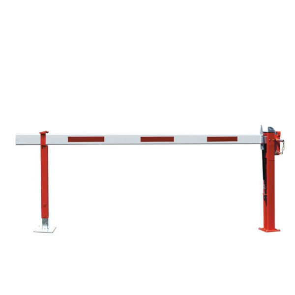 Stein HGS Wegesperre mit Gasdruckfeder "Alpha 31" 5,5m, Dreikant- und Profilzylinder, Auflagestütze, Dreikantzylinder, höhenverstellbar/zum Aufdübeln, 28157-0403