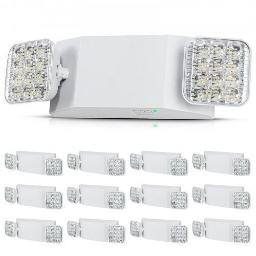 VEVOR Notleuchte Fluchtwegleuchte Notbeleuchtung Notlicht 3W 2xKöpfe 12xLED, YJZSD12J0000UK9KOV7
