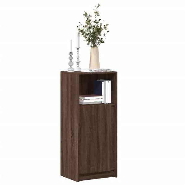 vidaXL LED-Sideboard Braun Eichen-Optik 42,5x34x100 cm Holzwerkstoff, 852158