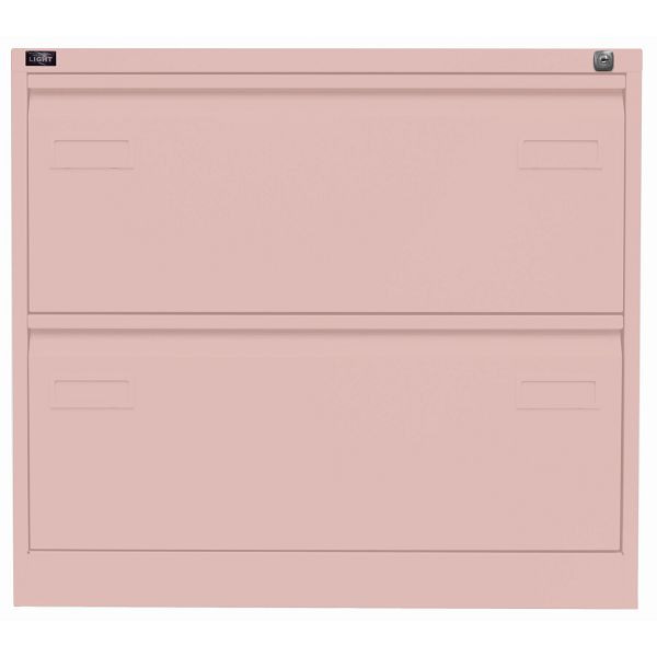 Bisley LIGHT Hängeregistraturschrank LIGHT, doppelbahnig, 2 HR-Schubladen, 620 pastellpink, CDF2620