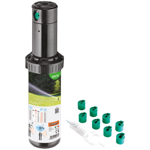 Claber Turbinen-Versenkregner, große Wurfweite für unterirdische Bewässerung, VE: 8 Stück, CL904780000