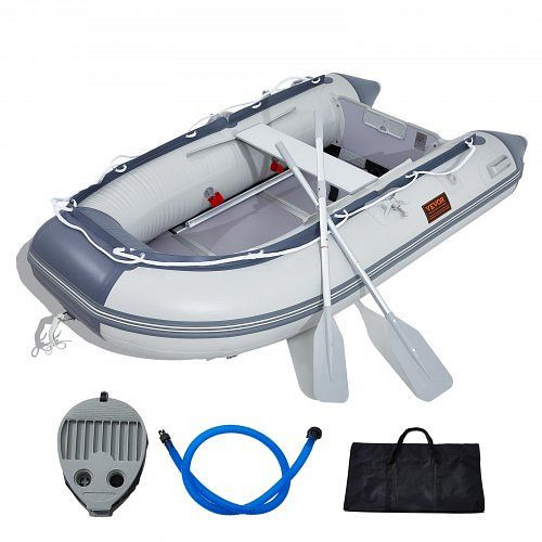 VEVOR Schlauchboot, 4-Personen-Sportboot mit Heckspiegel, Marine-Holzboden, 453,6 kg, JYK4RK000000DU7WZV0