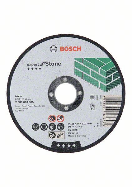 Bosch Trennscheibe gerade Expert for Stone C 24 R BF, 125 mm, 2,5 mm, VE: 25 Stück, 2608600385