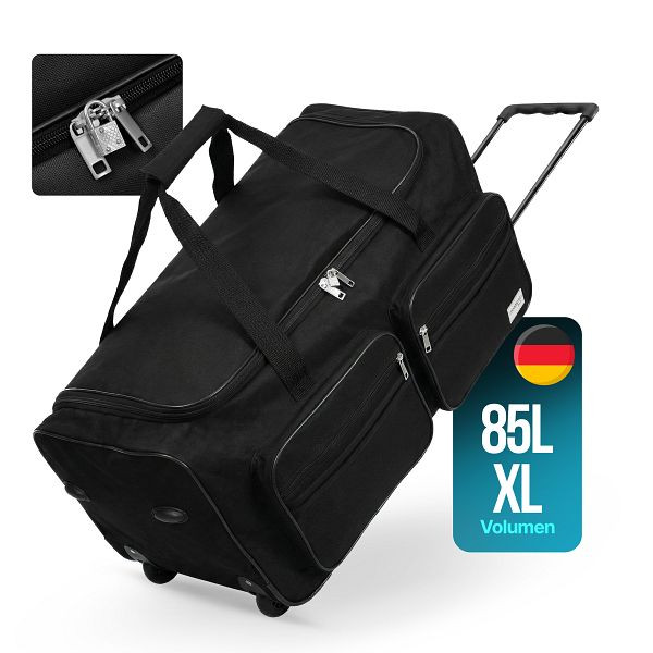 monzana Rollenreisetasche Schwarz 85L, 101893, 4250525313949