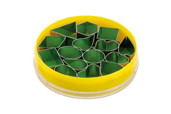Schneider Dekor Ausstecher im Satz "Gemischte Formen" 2, 15-teilig, Höhe: 20 mm, Edelstahl, 199653