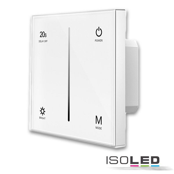 ISOLED Sys-Pro 1 Zone Touch/Funk-Dimmer 230V weiß, 360VA, Phasenan-/Abschnitt wählbar, 114428