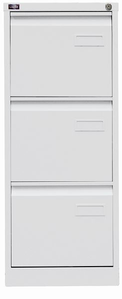 Bisley LIGHT Hängeregistraturschrank, einbahnig, DIN A4, 3 HR-Schubladen, verkehrsweiß, IPCCA13696