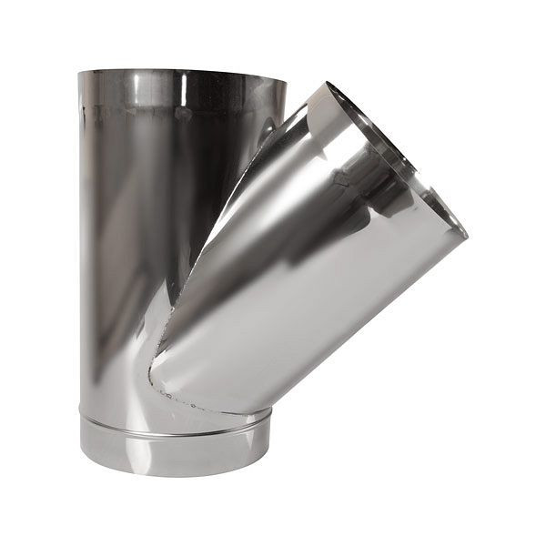 HKW Schachtrohr 500 mm Edelstahl Ø 285 mm mit 45° Abgang, 90277