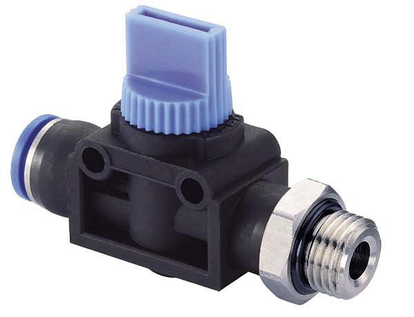 timmer B-HVES-6-1/8-KU, 3/2 Wege-Handventil zylindrisch mit einschraubbar und Steckanschluss, VE: 5 Stück, 03170120