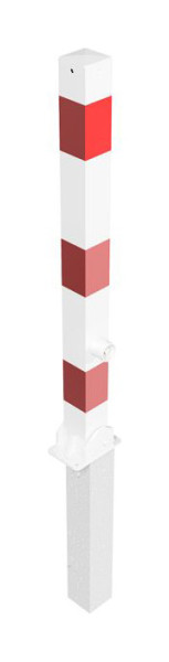 Schake Absperrpfosten Stahlrohr 70 x 70 mm umlegbar und herausnehmbar, mit Dreikantverschluss, feuerverzinkt, 4701FUHB