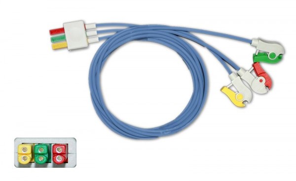 Golmed 3-adrige OP-EKG-Patientenleitung mit Klammern, zu Philips HP (ARBO-VS), 7-100-G3 OP