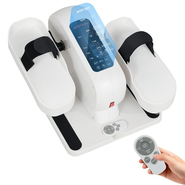 SPORTNOW Mini Ellipsentrainer für Zuhause Untertisch Elektrischer Crosstrainer mit 12 Geschwindigkeiten & 7 Widerstand, A90-402V90WT