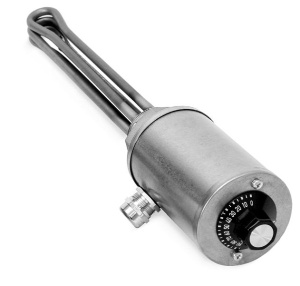 Schultze Einschraubheizkörper G1 1/2, V2A / V4A, Regler 0-95°C, 9.0kW Eintauchtiefe 650mm, EHK G112AE09