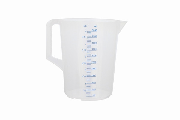 Schneider Messbecher, 5 l, geprägte Skala, blaue Schrift, 200015