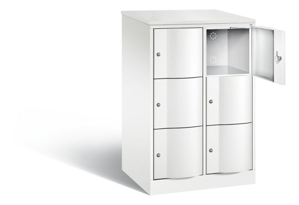 C+P XL-Schließfachschrank Resisto, H1255xB772xT640mm, Farbe: Verkehrsweiß, 8573-273 S10152