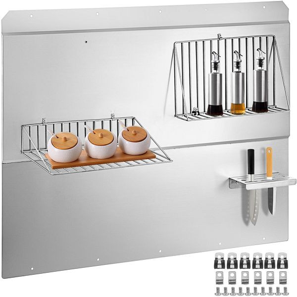 VEVOR Küche Spritzschutz Küchenrückwand Viele Sicherheitsedelstahl 1,2 Mm, DYB36X33.88YC0001V0