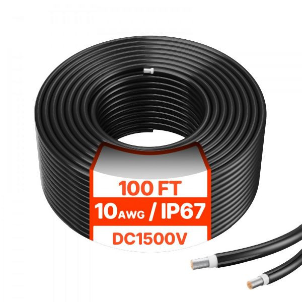VEVOR 30,48m Solarkabel 10AWG IP67 PV Kabel XLPE Kupfer Verlängerungskabel, TYNDCBYZXDX1ICNQ7Y3