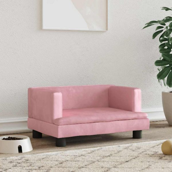 vidaXL Hundebett Rosa 60x40x30 cm Abmessung Samt, 171909