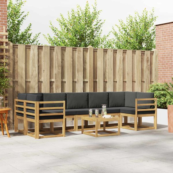 vidaXL Outdoor-Sofagarnitur 6-teilig, 3387371, 8721288778796