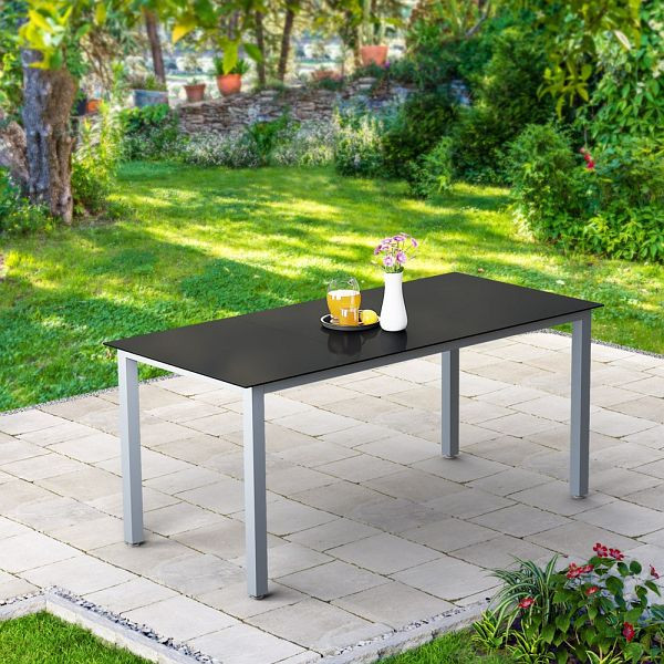 casaria Gartentisch Bern Silber Alu 190x90x75cm, 995778