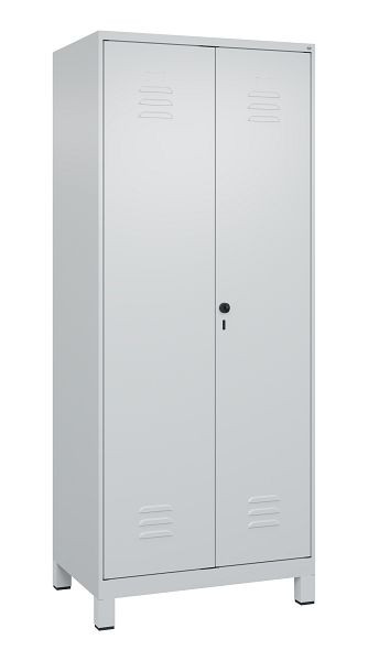 C+P Mehrzweckschrank Classic PLUS, Füße, 2 Abteile, 1950x800x500mm, 7035/7035, Drehriegel, Türen zueinanderschlagend, 080012-22B S10009