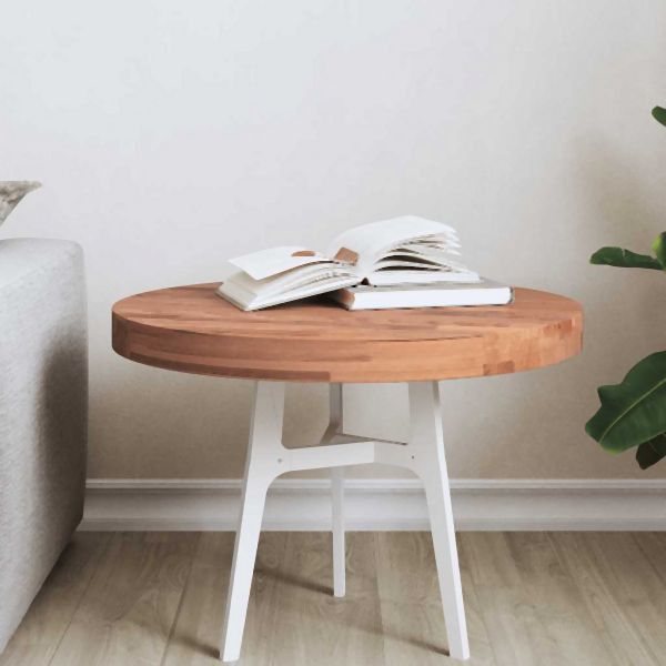 vidaXL Tischplatte Ø50x4 cm Rund Massivholz Buche, 355943