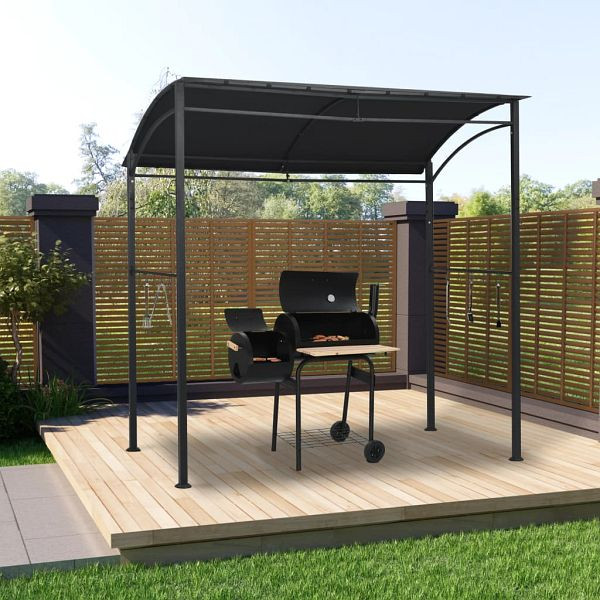 vidaXL BBQ-Pavillon 215x150x220 cm Anthrazit Stahl, 48603