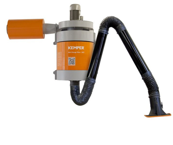 ELMAG Absauganlage, MaxiFil, stationär, Absaugarm Ø 150mm/4m in Rohrausführung, 58643