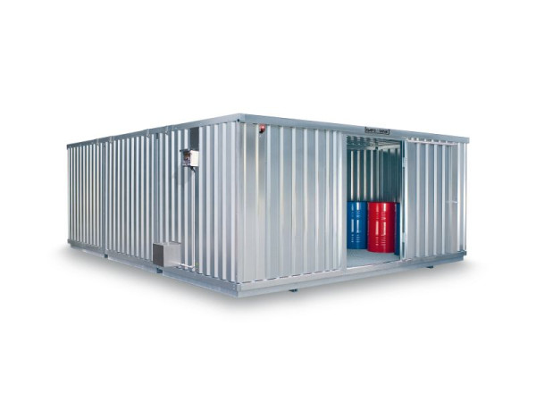 SÄBU SAFE Tank Kombination 5000, ALG, verzinkt, zerlegt, nicht isoliert, 5.380 x 6.520 x 2.300 mm, Einflügeltür auf der 5 m Seite, F119460101-F911