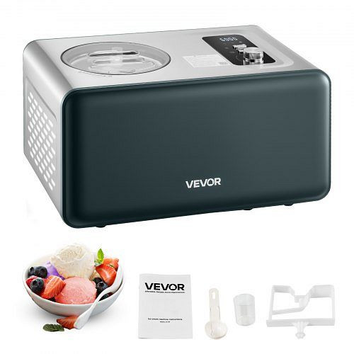 VEVOR automatische Eismaschine 1,5 L mit Kompressor (150 W), kein Vorgefrieren, 3 Modi, Sorbet & Ice Cream Maker, JYYSJSBQLJ154X2BX001V2