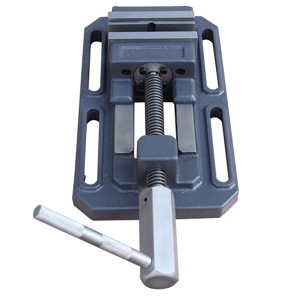 BOKA TSL-200, Bohrschraubstock, 200mm flacher Bohrschraubstock für Metall Fräsen Maschinenschraubstock mit Prismenbacke, 576312