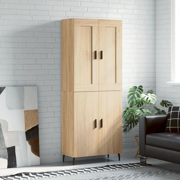 vidaXL Highboard Sonoma-Eiche 69,5x34x180 cm Holzwerkstoff, 3199572