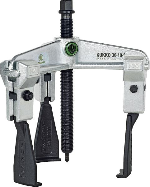 KUKKO 3-armiger Universal Abzieher mit schmalen Abzughaken, Spannweite außen: 160 mm, 30-2-S