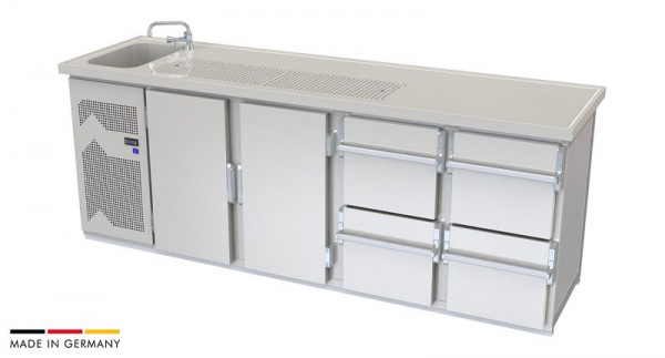 hefa Theke Ambio 25V/1L-TTZZ, Abmaße: 950 x 2.500 x 650/700 mm, Ambio 25V/1L-TTZZ