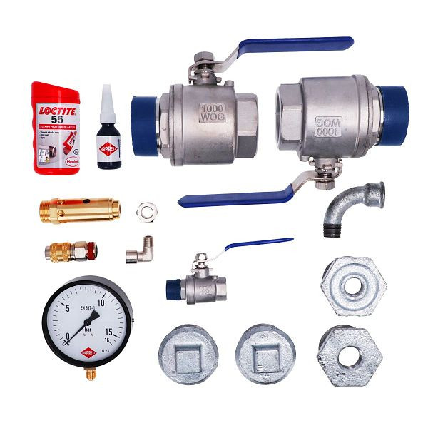 Airpress Armaturensatz für Druckluftbehälter 500-3000L 2" 11 bar und für Schraubenkompressoren 2" 55-90 KW, PL52200