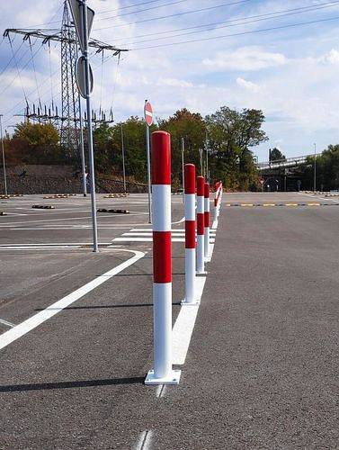 Schake Absperrpfosten Stahl, feuerverzinkt, zum Aufdübeln, Höhe 1000 mm, ∅: 76 mm, 310816