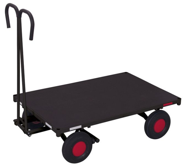 VARIOfit Handpritschenwagen ohne Bordwand, Außenmaß: 1.320 x 800 x 1.200 mm, RAL 7016 anthrazitgrau, Radsatz: Luftbereifung, zu-05122/AG