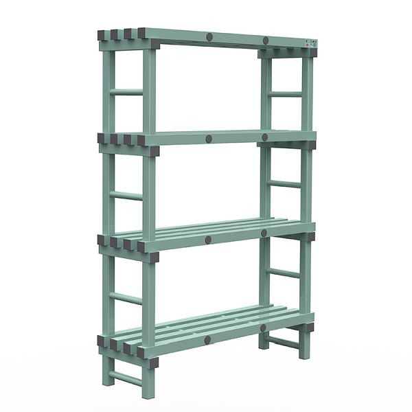 REA Euro-Regal 1200x400x1750mm, 4 Ständer mit 450mm Abstand, 308.141