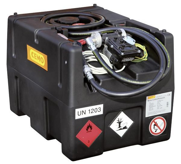 Cemo KS MOBIL EASY 190 l mit Elektropumpe 12 V, 25 l/min, ATEX, Automatik-Zapfpistole und Klappdeckel, 11501