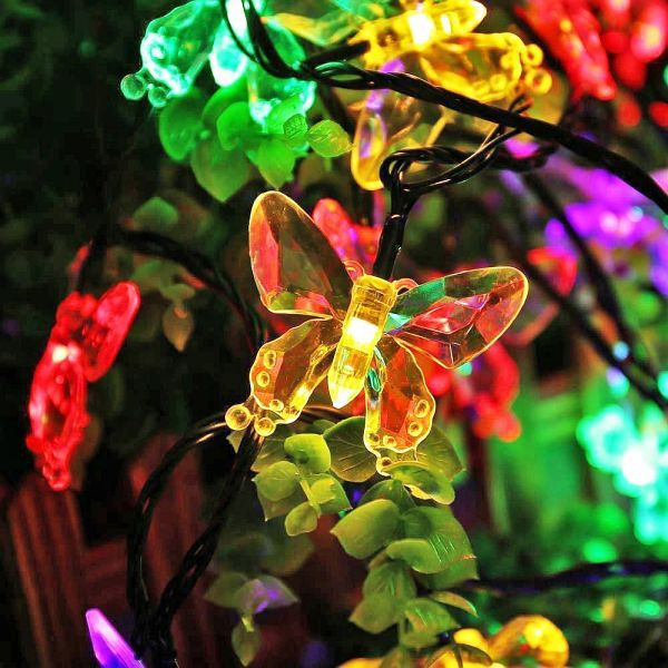 Salcar Solar Lichterkette Aussen Schmetterling, 5 m LED Lichterketten, 910011