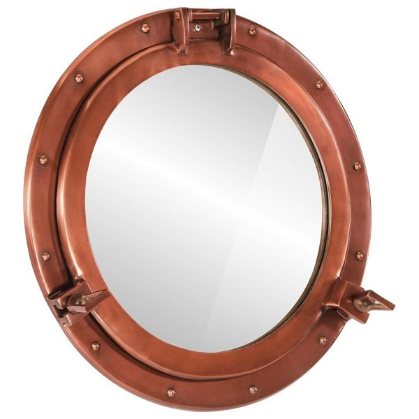 vidaXL Bullaugen-Spiegel Wandmontage Ø50 cm Aluminium und Glas, 357858