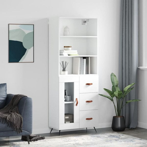 vidaXL Highboard Weiß 69,5x34x180 cm Holzwerkstoff, 3189477