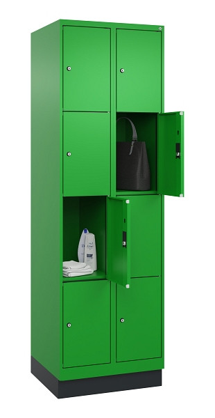 C+P Schließfachschrank Evolo PLUS, mit Sockel, 8 Fächer, 1950x600x500mm, 6037/60, 049020-204 S10026