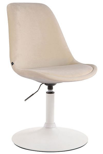 CLP Esszimmerstuhl Maverick Samt weiß, creme, 312377