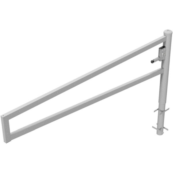 Stein HGS Wegesperre 360° drehbar, 2500 mm / ohne Farbe, Profilzylinderschloss verschiedenschließend, zum Einbetonieren, 4013.25z